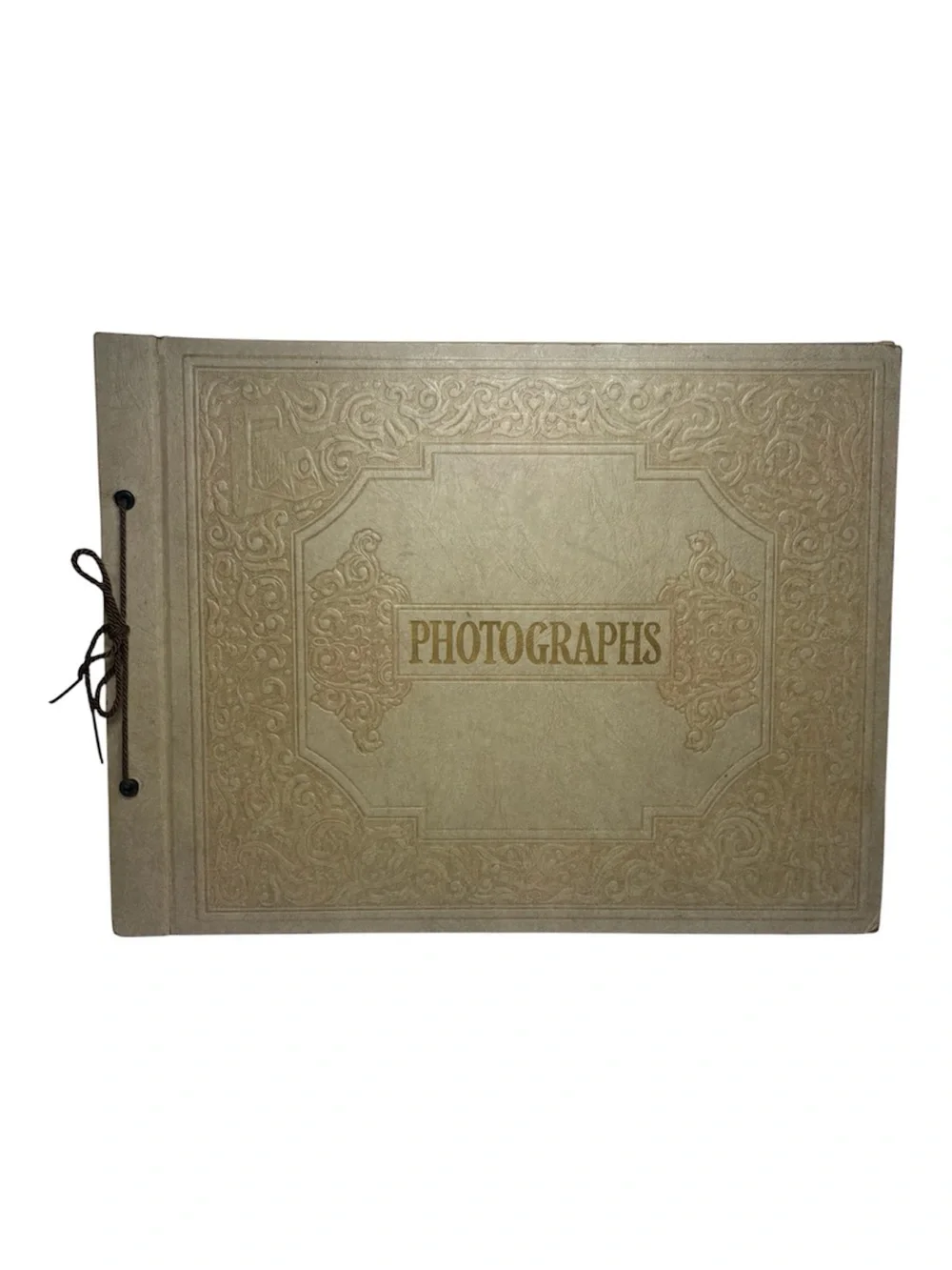 Vintage Photograph Scrapbook Album - Beige & Black